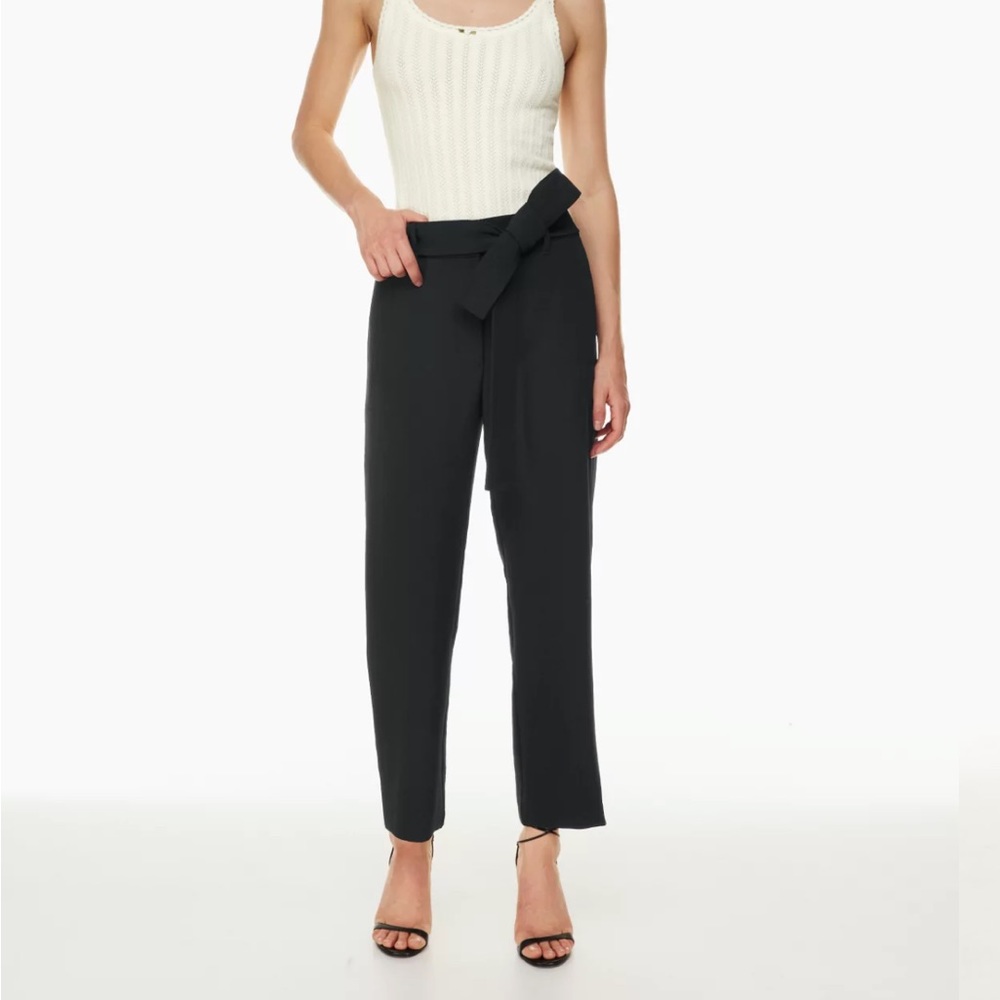 Aritzia Wilfred Tie Front Pant - Black